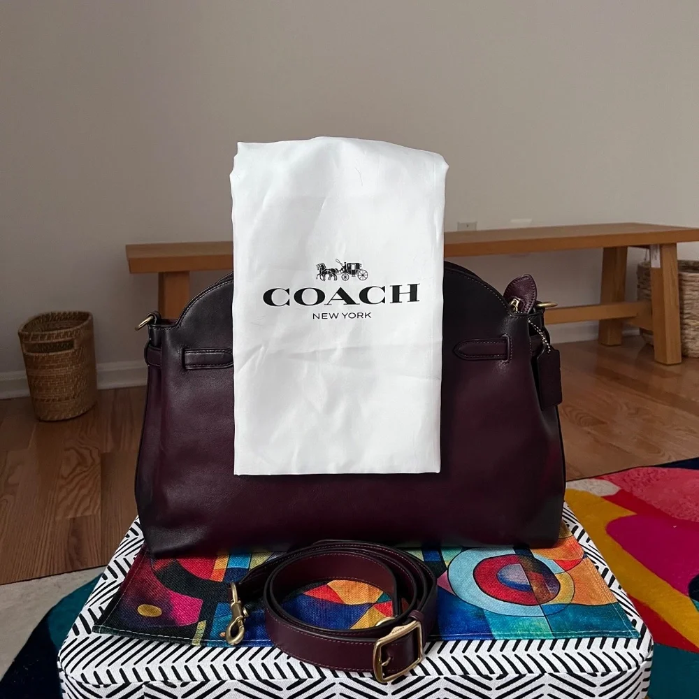 Coach Soft Empire Carryall Bag 40 In Merlot - Picture 14 of 14